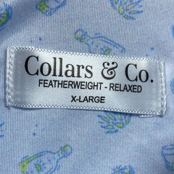 Collars & Co Polo Shirt Men XL Relaxed Tequila Shot Golf Preppy Dress Collar NEW - Picture 3 of 10